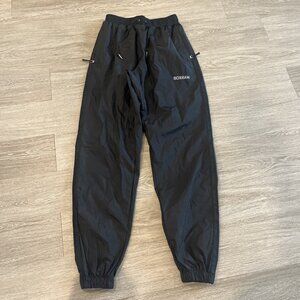 Boxraw Sweatpants Sauna Black Elastic Waist Pull On Jogger Drawstring  Mens L